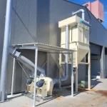 Equipo de extracción y filtración de partículas para industria, con ventilador centrífugo y ciclón